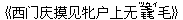 《西??摸?牝?上无毳(ツゥィ)毛》
